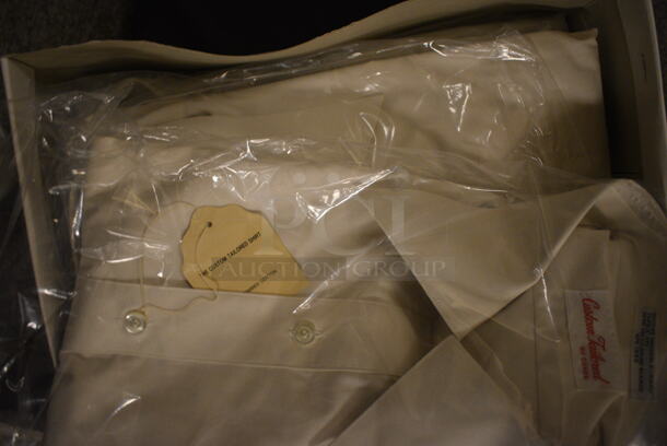 ALL ONE MONEY! Tier Lot of Various Items Including American Flags, Custom Tailored Dress Shirts, F&M Towel, Sweaters, and WAP SQ 400 Filters  - Image 4 of 10