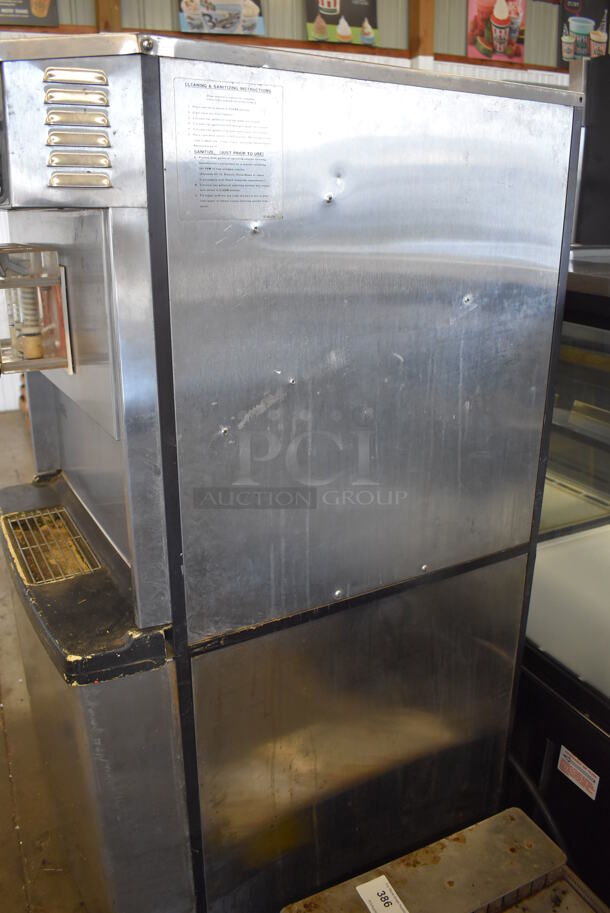 Stoelting 4231-18B Stainless Steel Commercial Floor Style 2 Flavor w/ Twist Soft Serve Ice Cream Machine on Commercial Casters. 208-230 volts, 1 Phase. 26x31x60 - Image 5 of 9