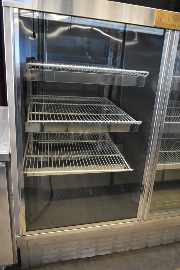 Kirsh Stainless Steel Commercial Floor Style Deli Display Case Merchandiser w/ Poly Coated Racks. Tested and Powers On But Does Not Get Cold  - Image 3 of 4