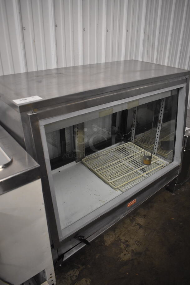 Franke Stainless Steel Commercial Floor Style Deli Display Case Merchandiser. 48x28x43. Tested and Does Not Power On - Image 4 of 5