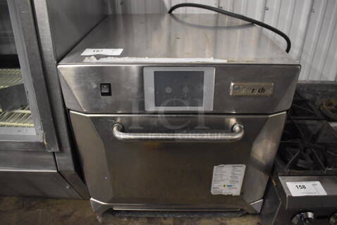 2014 Merrychef eikon e4s Stainless Steel Commercial Countertop Electric Powered Rapid Cook Oven. 208/240 Volts, 1 Phase. 23x25x23.5