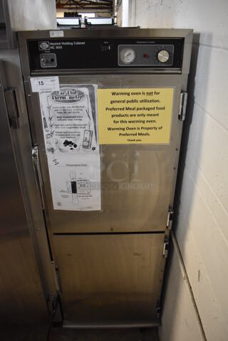 Henny Penny HC 900 Stainless Steel Commercial Heated Holding Cabinet on Commercial Casters. 208-220 Volts. 24x31x71