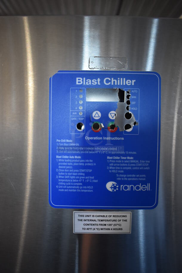 2014 Randell BC-18 Stainless Steel Commercial Floor Style Blast Chiller. 115/230 Volts, 1 Phase. 40x36x71 - Image 2 of 8