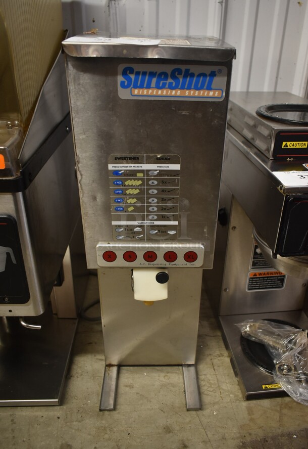 SureShot Stainless Steel Commercial Countertop Sugar Dispenser. 120 Volts, 1 Phase. 