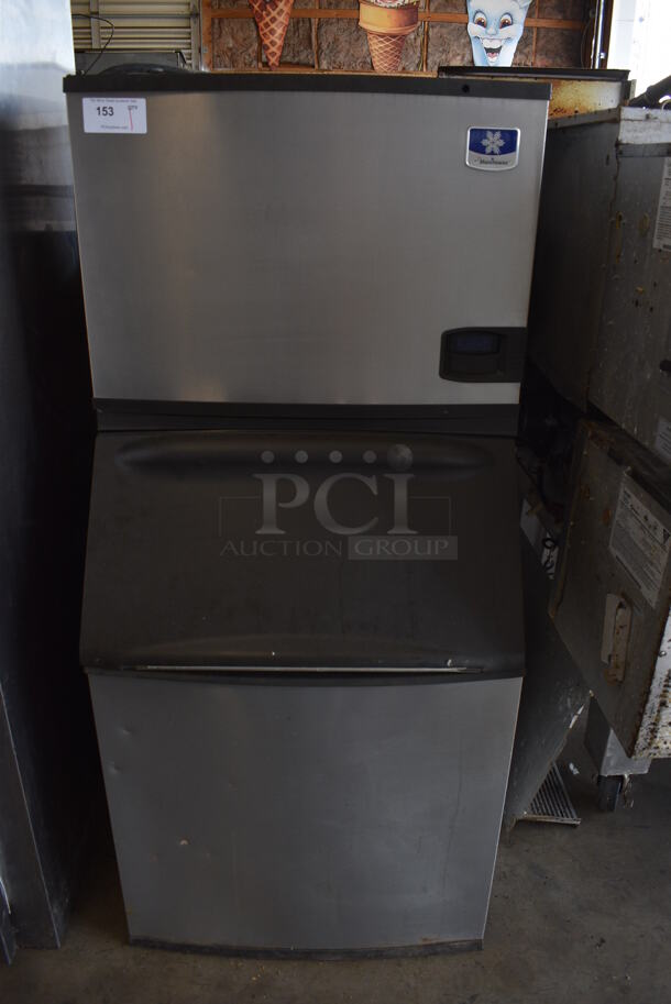 2011 Manitowoc Model IY0604A-261 Stainless Steel Commercial Ice Head on Commercial Ice Bin. 208-230 Volts, 1 Phase. 30x36x66