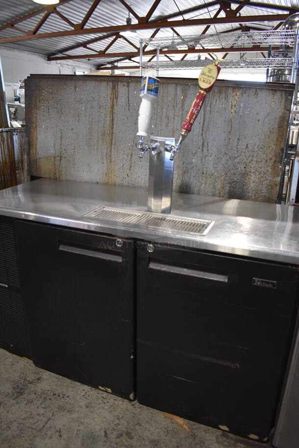Perlick DS2KP Stainless Steel Commercial Direct Draw Kegerator w/ Beer Tower. 115 Volts, 1 Phase. 60x24.5x48. Tested and Working! - Image 6 of 10