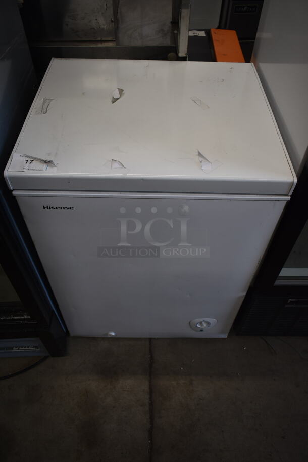 Hisense WFC050M6XWD Metal Chest Freezer w/ Hinge Lid. 115 Volts, 1 Phase. Tested and Working!
