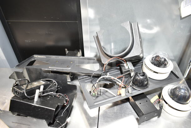 ALL ONE MONEY! Lot of 2 Security Cameras and Metal Pieces - Image 1 of 9