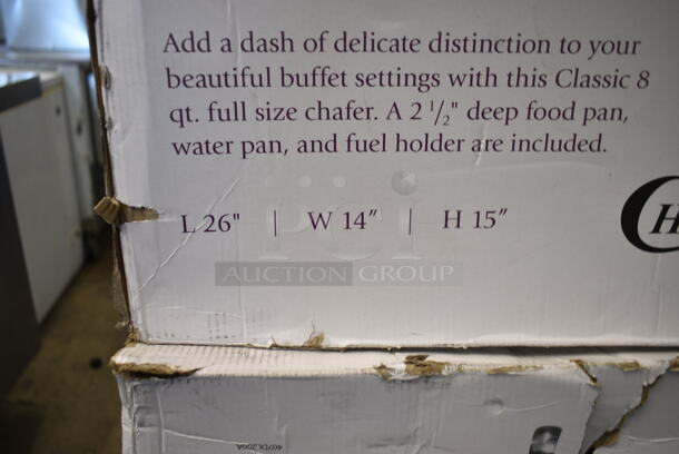4 BRAND NEW SCRATCH AND DENT! Choice Classic 8 Qt. Full Size Chafer. 4 Times Your Bid!  - Image 4 of 5