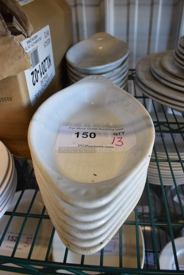 13 White Ceramic Single Serving Casserole Dishes. 10.5x6x2. 13 Times Your Bid!