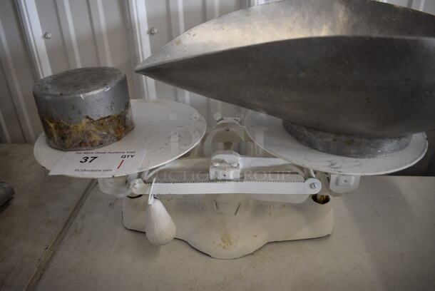 Metal Commercial Countertop Bakery Scale w/ Bowl and Weight. 19x9x6, 21x13x6 - Image 2 of 4