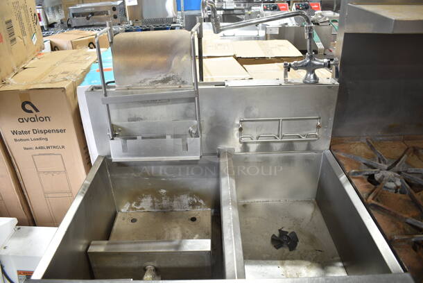 2014 Frymaster GPCRBSC Stainless Steel Commercial Floor Style Natural Gas Powered Deep Fat Fryer w/ Dumping Station on Commercial Casters. 80,000 BTU.  - Image 2 of 10