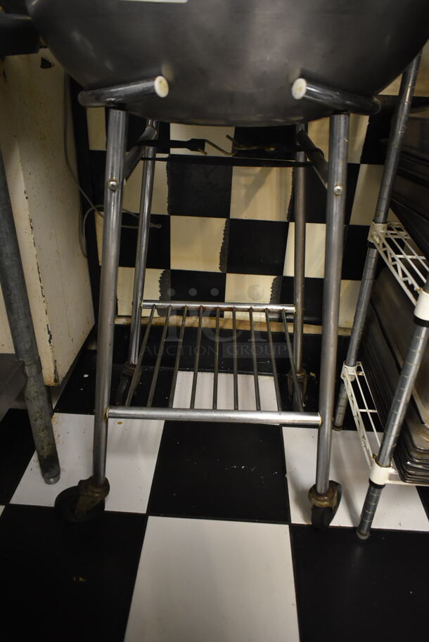 ALL ONE MONEY! Lot of Metal Dolly on Commercial Casters w/ Various Metal Bowls. (kitchen) - Image 3 of 3