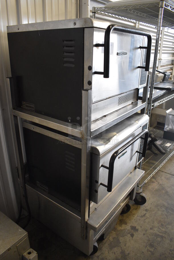 2 2011/2015 Turbochef Model NGCD6 Tornado Stainless Steel Commercial Countertop Electric Powered Rapid Cook Ovens on Stainless Steel Commercial 2 Tier Equipment Stand on Commercial Casters. 208/240 Volts, 1 Phase. 30x30x60. 2 Times Your Bid! - Image 7 of 9