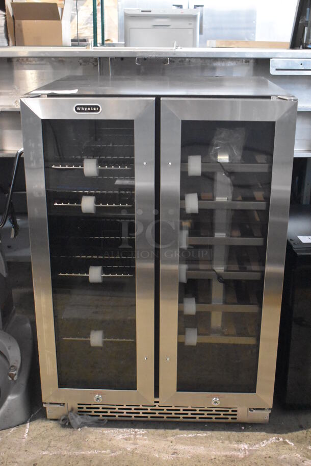 BRAND NEW SCRATCH AND DENT! Whynter BWB-2060FDS Stainless Steel 2 Door Wine Chiller Merchandiser. 115 Volts, 1 Phase. Tested and Working!