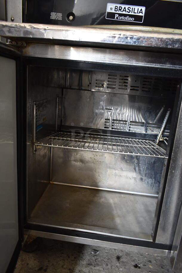 Turbo Air TUR-48SD Stainless Steel Commercial 2 Door Undercounter Cooler on Commercial Casters. 115 Volts, 1 Phase. Tested and Working! - Image 4 of 6