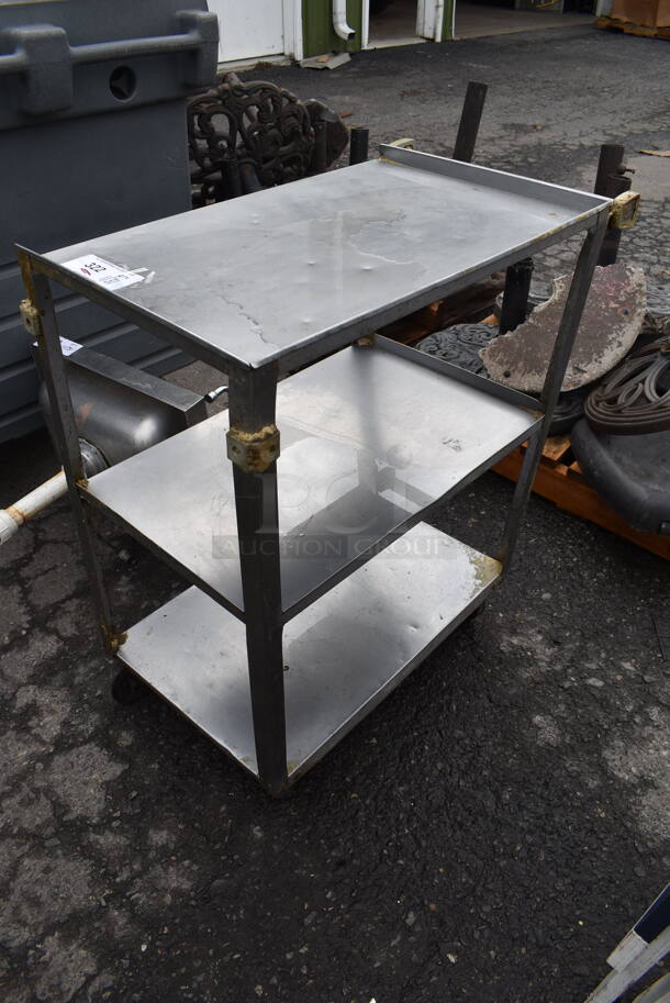 Metal 3 Tier Cart on Commercial Casters. 16x27x32
