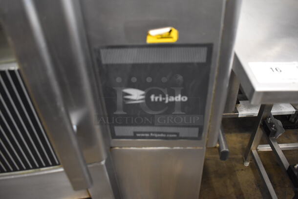 Fri-jado STG7-P Stainless Steel Commercial Electric Powered 5 Spit Rotisserie Oven on Commercial Casters w/ 5 Metal Basket Spits. 208 Volts, 3 Phase. 41x34x71 - Image 6 of 12