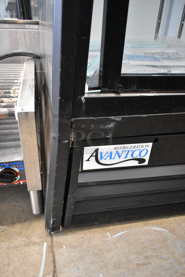 BRAND NEW SCRATCH AND DENT! 2024 Avantco 178GDS47HCB Metal Commercial 2 Door Reach In Cooler Merchandiser w/ Poly Coated Racks. 115 Volts, 1 Phase. Tested and Working! - Image 6 of 7