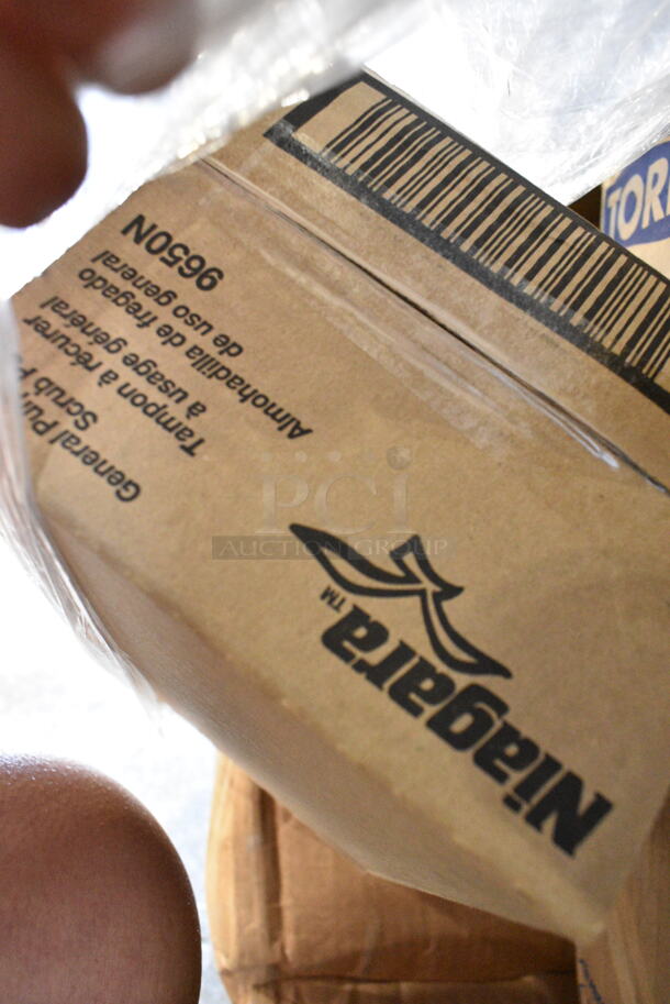 20 BRAND NEW Boxes Including 127RD12BULK Choice 12 oz. Customizable Microwavable Translucent Round Deli Container - 500/Case, 500CC12 Choice Clear PET Customizable Plastic Cold Cup - 12 oz. - 1000/Case, 5002BNAPWH Choice 2-Ply White Beverage / Cocktail Napkin - 3000/Case, Choice Insulated Foil Sandwich Wrap Sheets. 20 Times Your Bid!  - Image 10 of 12