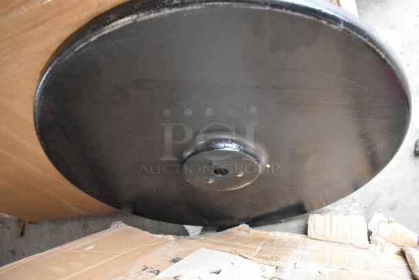 2 BRAND NEW SCRATCH AND DENT! Lancaster Table & Seating 164TB22ROUND 22" Round Cast Iron Table Base Plate. 2 Times Your Bid! - Image 2 of 3