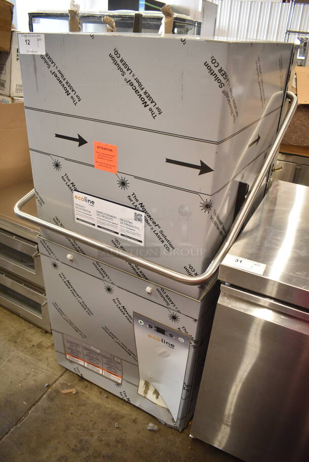 BRAND NEW SCRATCH AND DENT! 2023 Hobart EDH Stainless Steel Commercial Electric High Temperature Door-Type Dishwasher with Booster Heater. 208-240 Volts, 3 Phase.  - Image 2 of 9