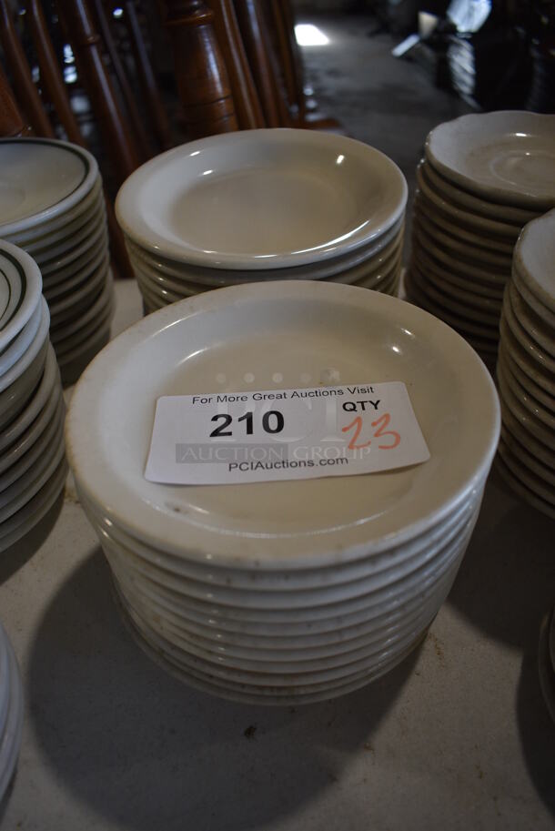 23 White Ceramic Plates. 6.5x6.5x1. 23 Times Your Bid!
