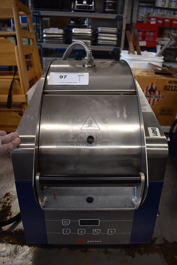 2017 Electrolux HSG HSSPAN Stainless Steel Commercial Countertop Electric Powered Panini Press. 208 Volts, 1 Phase. 14x30x23 - Image 1 of 7