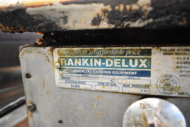 Rankin-Delux RDGM-60-B Stainless Steel Commercial Countertop Natural Gas Powered Flat Top Griddle. 24,000 BTU.  - Image 3 of 5