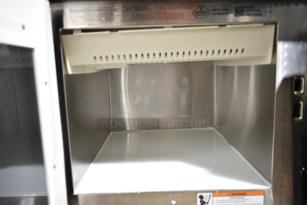 BRAND NEW SCRATCH AND DENT! 2024 Amana RC22S2 Heavy Duty Stainless Steel Commercial Microwave Oven with Push Button Controls. 208/240 Volts, 1 Phase.  - Image 4 of 7