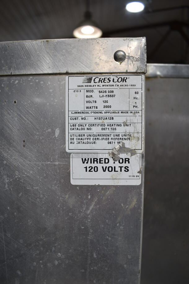 Cres Cor 5495 039 Metal Commercial Heated Holding Cabinet on Commercial Casters. 120 Volts, 1 Phase. Tested and Working! - Image 6 of 6