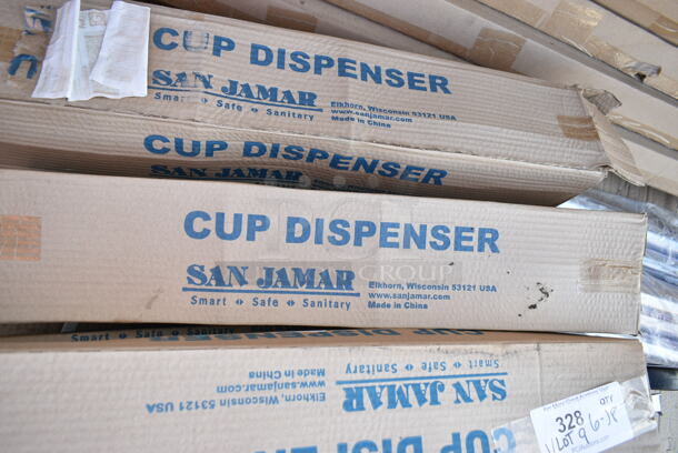 BRAND NEW SCRATCH AND DENT! All One Money! Lot of Various Items Including 2 San Jamar C3400 Cup Dispensers, 2 San Jamar C3200 Cup Dispenser, 4 Commercial Casters. 6 Poles.  - Image 6 of 7