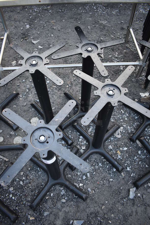 4 Black Metal Table Bases. 22x22x28. 4 Times Your Bid! - Image 2 of 3