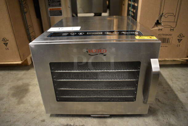 BRAND NEW! Avantco 177LT06A Stainless Steel Commercial Countertop 6 Tray Food Dehydrator w/ View Through Door. 120 Volts, 1 Phase. 12.5x15.5x10.5. Tested and Working!
