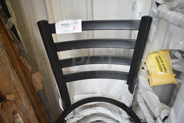2 BRAND NEW SCRATCH AND DENT! Lancaster Table & Seating 164CMTLADFR Black Metal Dining Height Chair Frames. No Cushion. 2 Times Your Bid! - Image 3 of 4