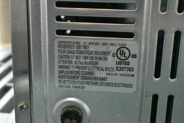 AFO-001 Metal Countertop Toaster Oven. 120 Volts, 1 Phase.  - Image 5 of 5