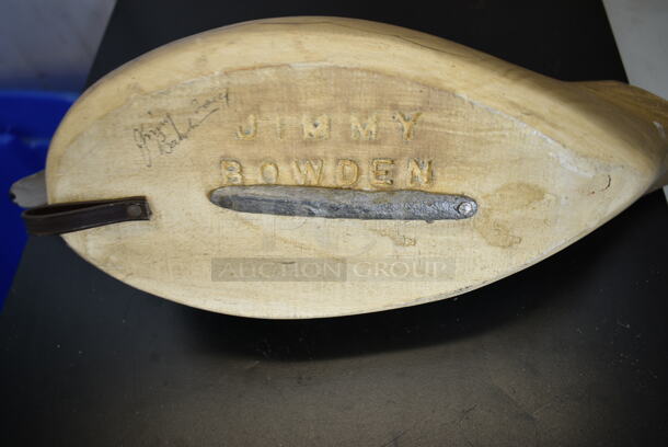 Hand Carved Duck Decoy Signed by Jimmy Bowden - Image 8 of 8