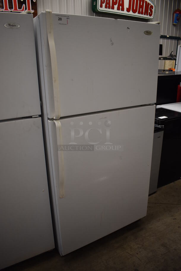 Whirlpool ET1MHKXMQ04 Metal Cooler Freezer Combo Unit. 115 Volts, 1 Phase. 33x30x66. Cannot Test - Unit Needs New Power Cord - Image 1 of 7