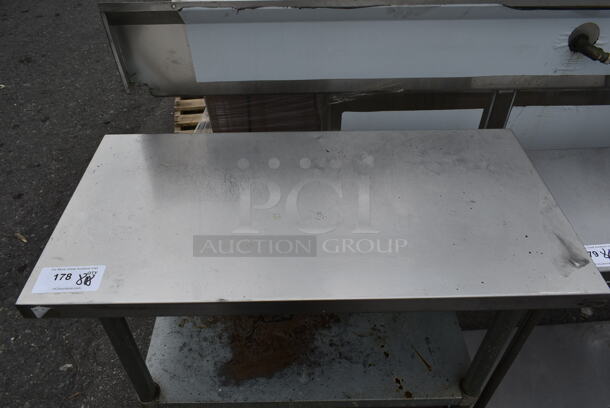 Stainless Steel Commercial Table w/ Metal Under Shelf. - Image 3 of 5