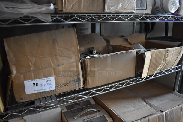 ALL ONE MONEY! Lot of 3 Boxes of Various Items Including Commercial Casters - Image 1 of 5