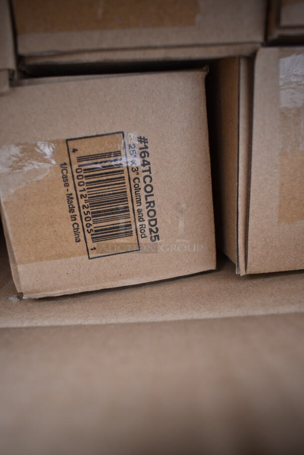 2 Boxes of 10 BRAND NEW SCRATCH AND DENT! Lancaster Table & Seating 164TCOLROD25 25 3/16" Standard Height Table Base Column and Rod. Missing 6. 2 Times Your Bid! - Image 3 of 3