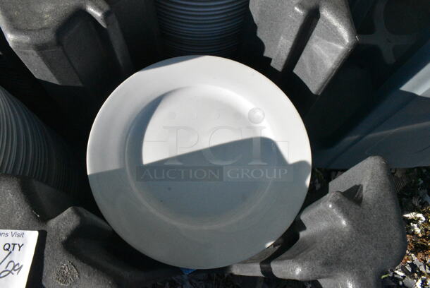 Poly Dish Caddy on Commercial Casters w/ Approximately 180 Plates.  - Image 3 of 4