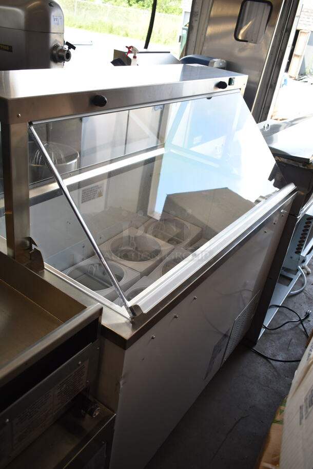 BRAND NEW SCRATCH AND DENT! 2023 Avantco 178CPW47HC Stainless Steel Commercial Ice Cream Dipping Cabinet w/ Ice Cream Tub Collars. 115 Volts, 1 Phase. Tested and Working! - Image 2 of 9