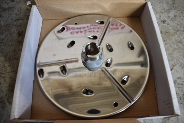BRAND NEW IN BOX! 928D18GRT Stainless 
Steel Food Processor Grating Blade. 7x7x2