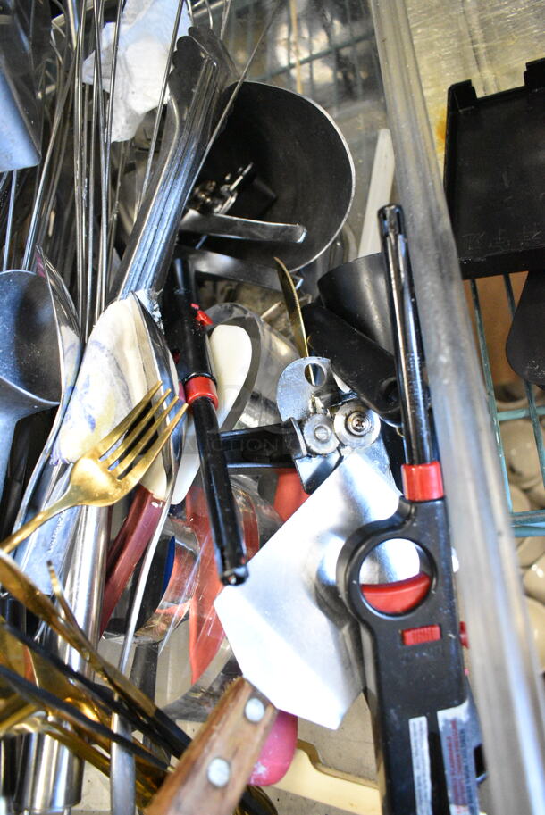 ALL ONE MONEY! Lot of Various Items Including Utensils and Metal Cups - Image 7 of 10