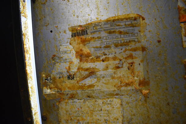 Pitco Frialator SG14 Stainless Steel Commercial Floor Style Natural Gas Powered Deep Fat Fryer w/ 2 Metal Fry Baskets on Commercial Casters. 16x34x46 - Image 7 of 8