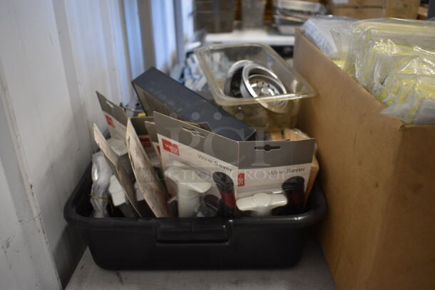 ALL ONE MONEY! Lot of 3 Boxes of Various Items Including Sponges, Pads, Drains and Wine Savers. - Image 7 of 7