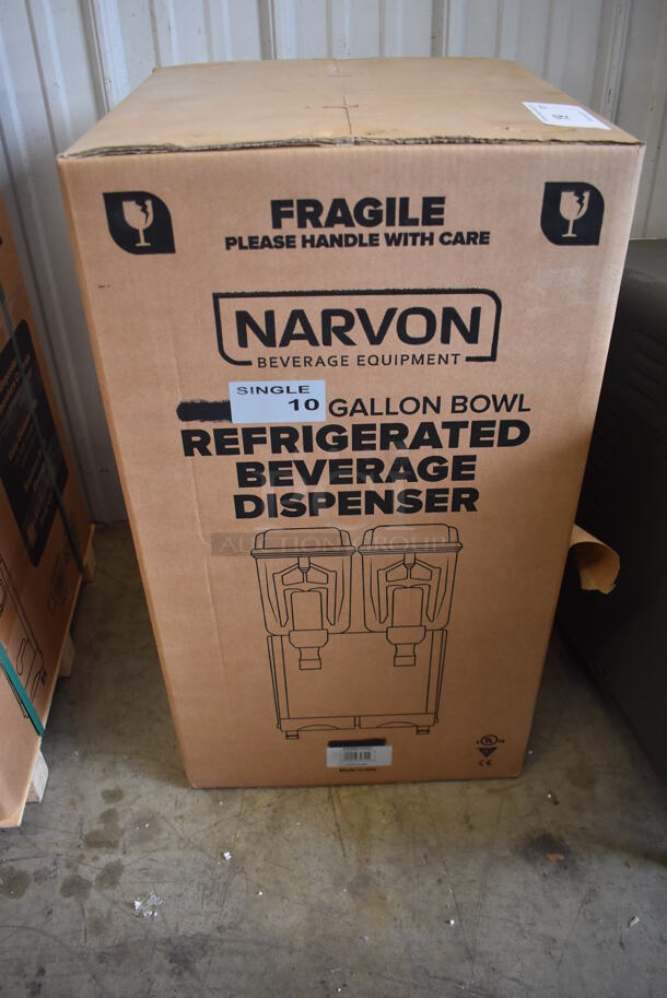 BRAND NEW IN BOX! Narvon MEGA 140S 378D10G1 Stainless Steel Commercial Single 10 Gallon Bowl Refrigerated Beverage Dispenser. 120 Volts, 1 Phase. Tested and Working! - Image 2 of 5