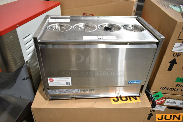 BRAND NEW SCRATCH AND DENT! Crathco BASE E47/E49-3 Classic Bubbler Series Quadruple 2.4 Gallon Bowl Stainless Steel Cold Beverage Dispenser. Base Only. Tested and Working! - Image 2 of 5
