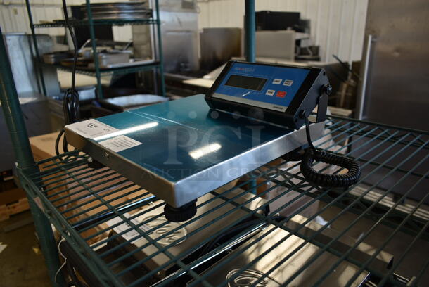 BRAND NEW SCRATCH AND DENT! AvaWeigh 334RS400 Stainless Steel Commercial Countertop Food Portioning Scale. Cannot Test Due To Missing Power Cord - Image 2 of 5